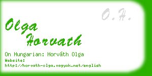 olga horvath business card